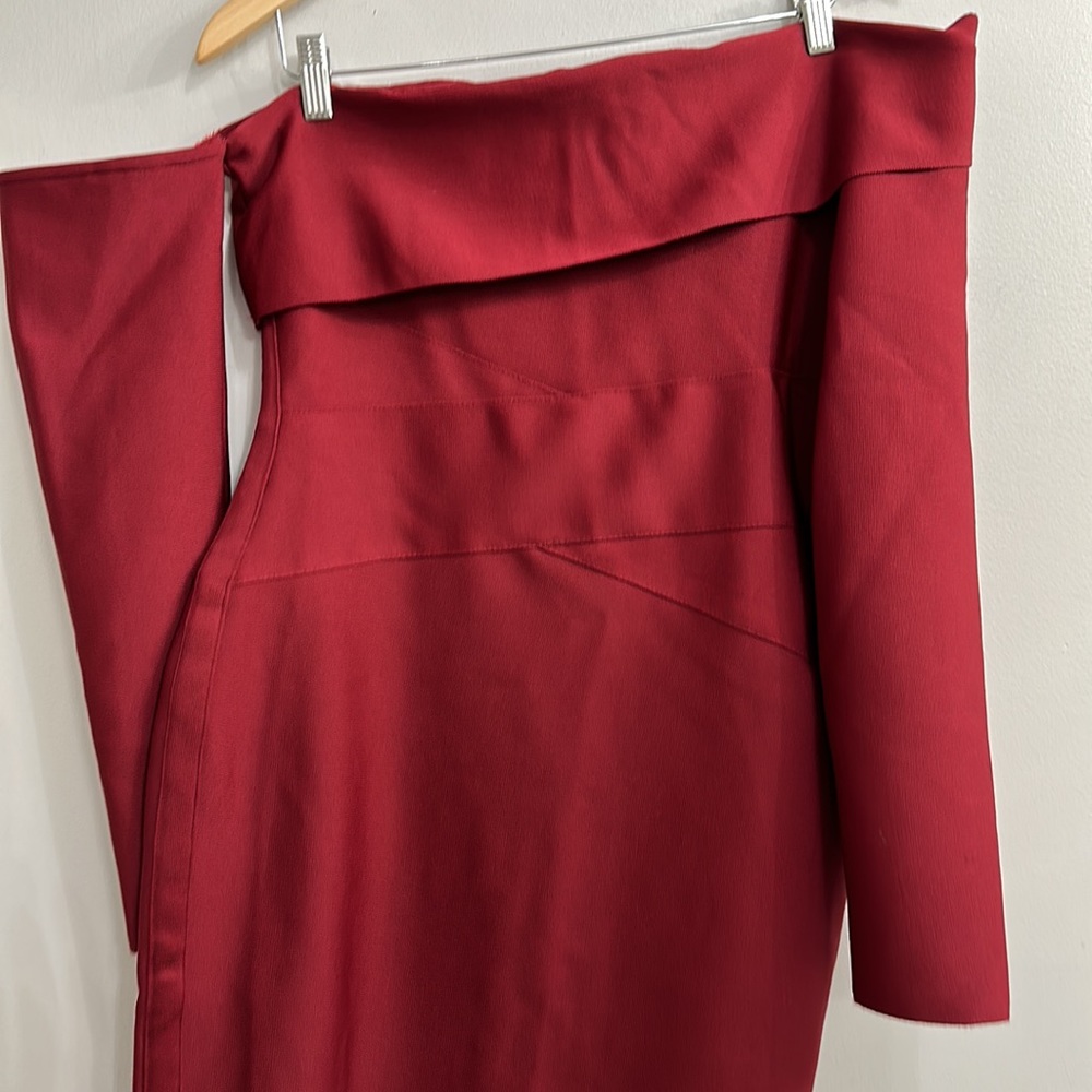 ALIEVA Shiva bandage dress maroon - Picture 5 of 15